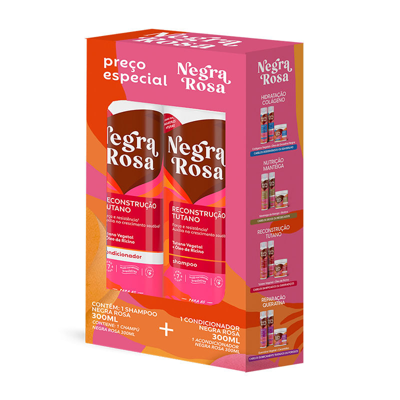 KIT NEGRA ROSA SH+COND RECONSTRUCAO