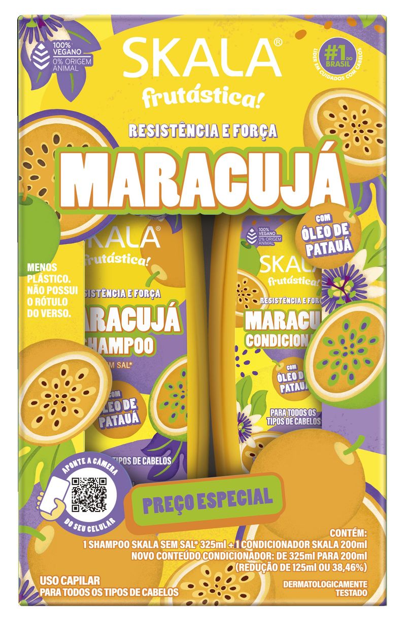 KIT SKALA SH+COND 525ML MARACUJA