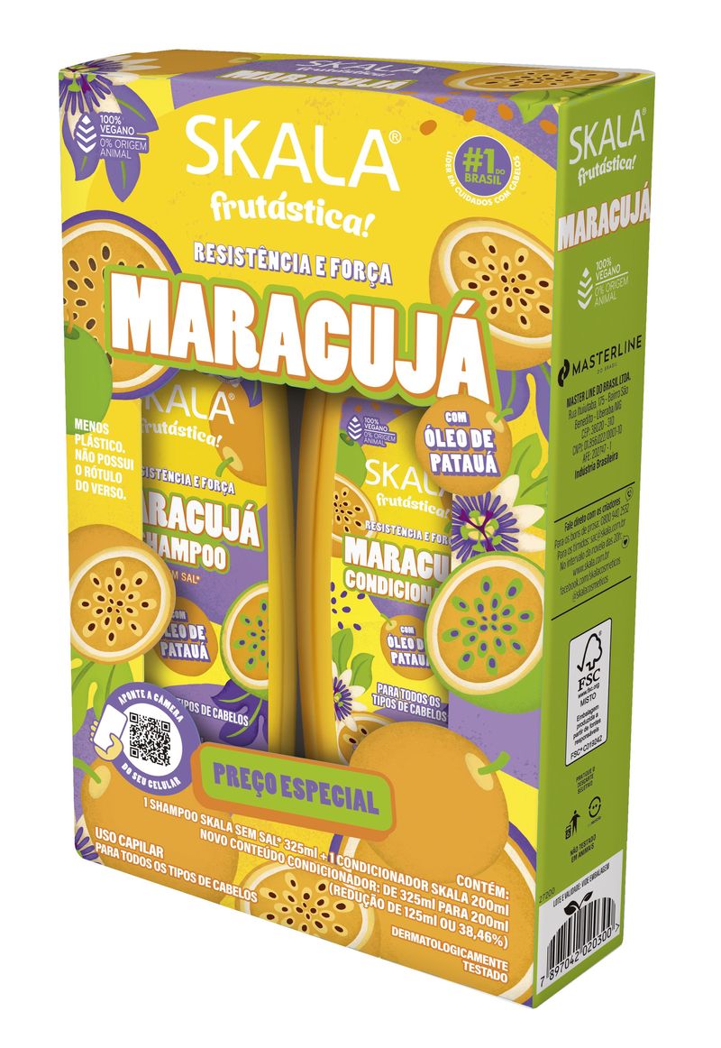 KIT SKALA SH+COND 525ML MARACUJA