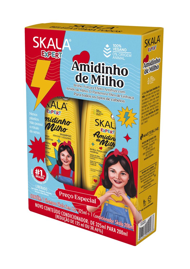 KIT SKALA SH+COND 525ML AMIDINHO DE MILHO