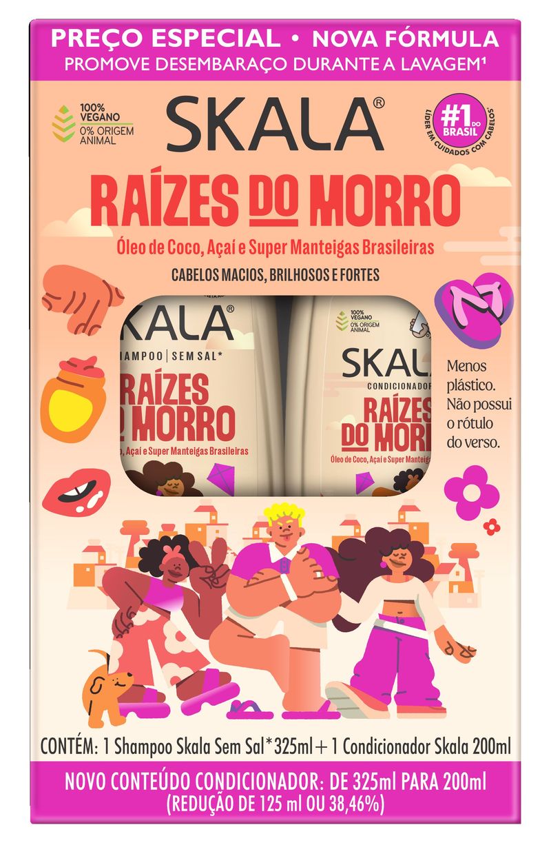 KIT SKALA SH+COND 525ML RAIZES DO MORRO