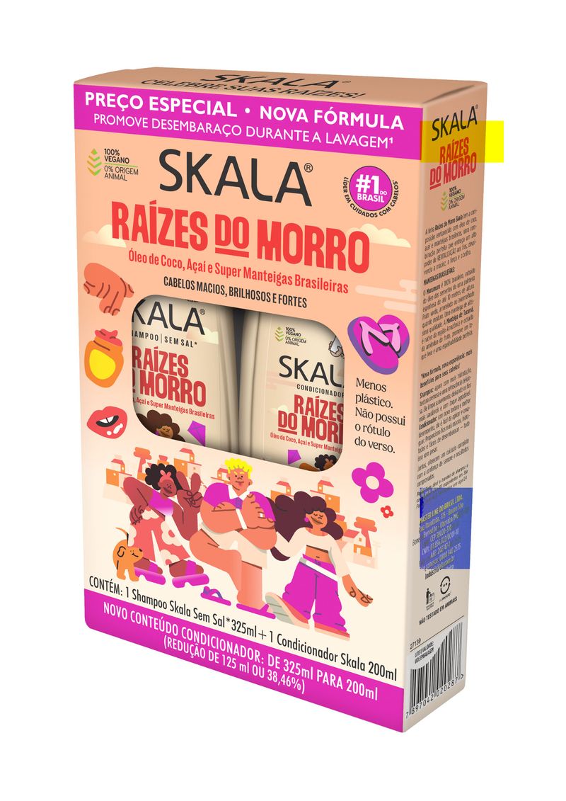 KIT SKALA SH+COND 525ML RAIZES DO MORRO