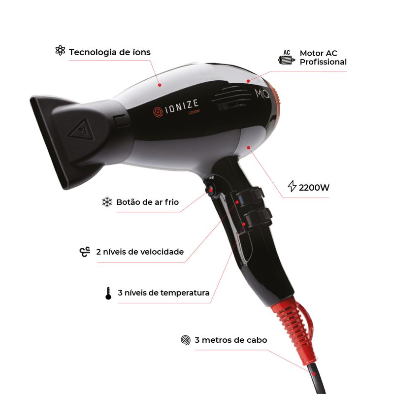 SECADOR MQ IONIZE 2200W 220V