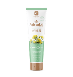 Creme Para Maos Agradal 60g Luvas De Silicone Erva Doce