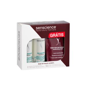 Travel Kit Senscience Silk Moisture e Sachês Inner Restore 260ml