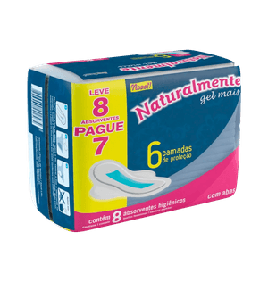 Absorvente Naturella C/abas L8 P7