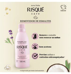 Removedor de Esmaltes Risqué Care 100ml