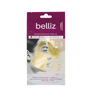 Máscara Facial Belliz Pré Make Up Ouro (3766)