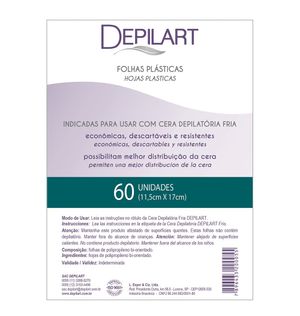 Folhas Plásticas Depilart para Depilação Com  60un