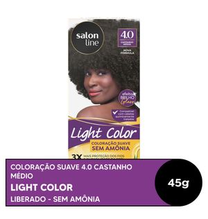 Coloração Salon Line Light Color Profissional 4.0 Castanho Médio