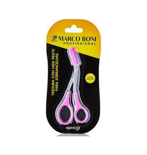 Tesoura Marco Boni com Mini Pente para Sobrancelha (1737B)