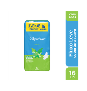Absorvente Externo Sempre Livre Adapt Cobertura Suave com abas 16 Unidades
