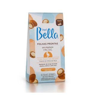 Folhas Prontas Faciais Depil Bella Óleo Argan