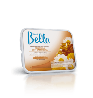 Cera Depilatória Depil Bella Quente Tradicional Camomila Com Calêndula 1000g
