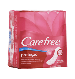 Protetor Diário Carefree Proteção Sem Perfume com 40