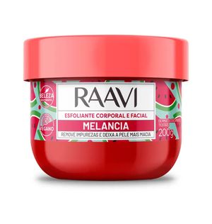 Esfoliante Corporal e Facial Raavi Melancia 200g