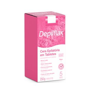 Cera Epilatória Depilflax Tablete Rosa 250g