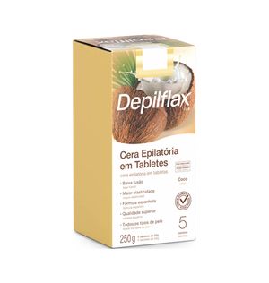 Cera Epilatória Depilflax Tablete Coco 250g