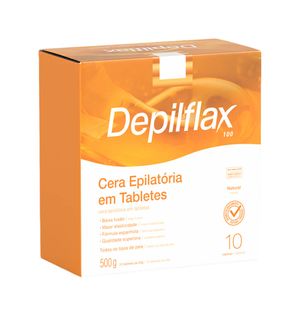 Cera Epilatória Depilflax Tablete Natural 500g