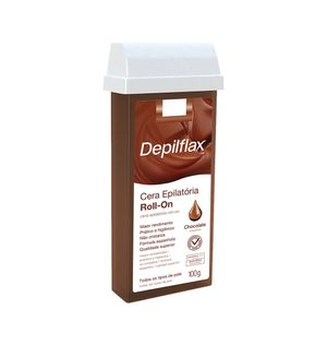 Cera Epilatória Depilflax Roll-on Chocolate 100g