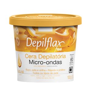 Cera Epilatória Depilflax Microondas Natural 100g