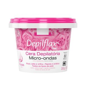 Cera Epilatória Depilflax Microondas Rosa 200g
