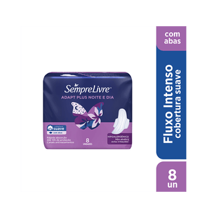 Absorvente Externo Sempre Livre Adapt Plus Noite e Dia 8 unidades