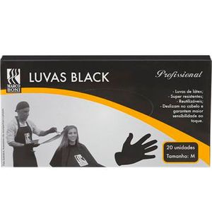 Luva Marcoboni Black M C/20 Unid.(1454)