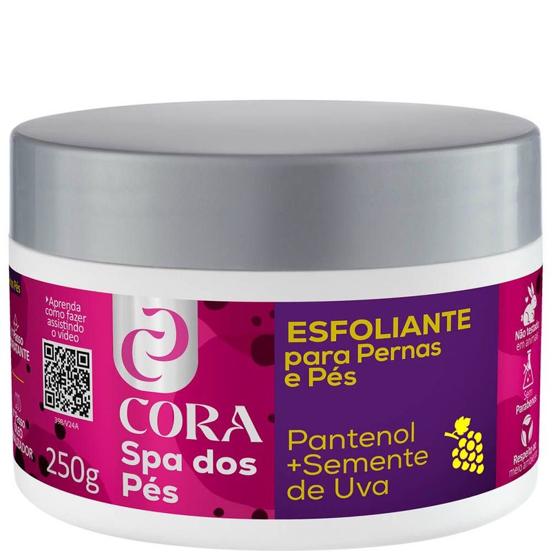 Esfoliante Cora 250g Spa Do Pe.pantenol/uva