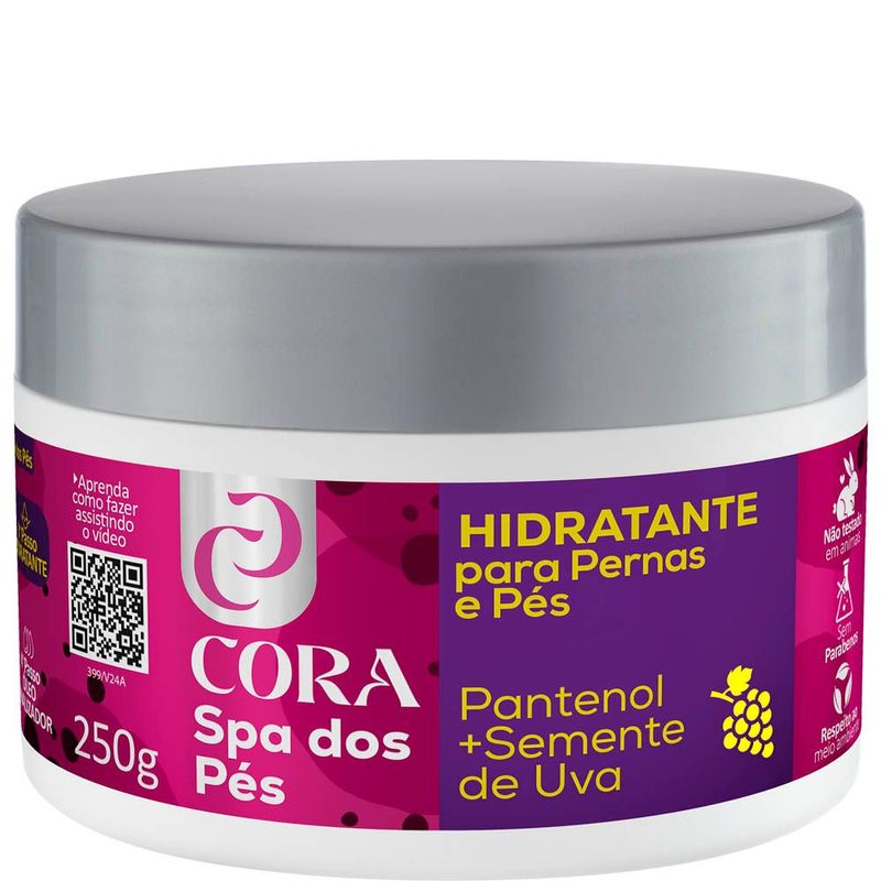 Hidratante Cora 250g Spa D.pe.pante/sem.uva
