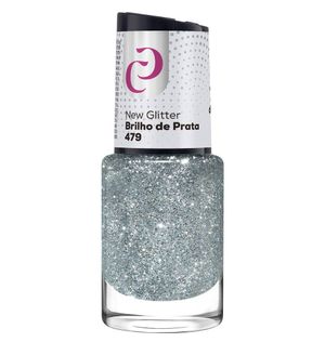 Esmalte Cora New Glitter Brilho de Prata