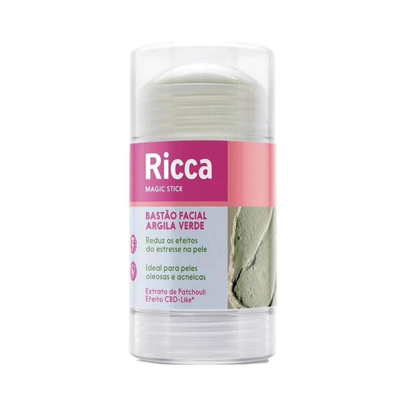 Bastao Desodorante Stick Ricca Facial Argila Verde 3805