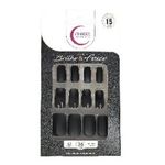 Unhas Postiças Fhaces Brilho E Fosco Pretin.luxo