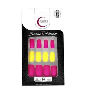 Unhas Postiças Fhaces Brilho E Fosco Ousadia