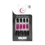 Unhas Postiças Fhaces Brilho E Fosco Toxic Pink