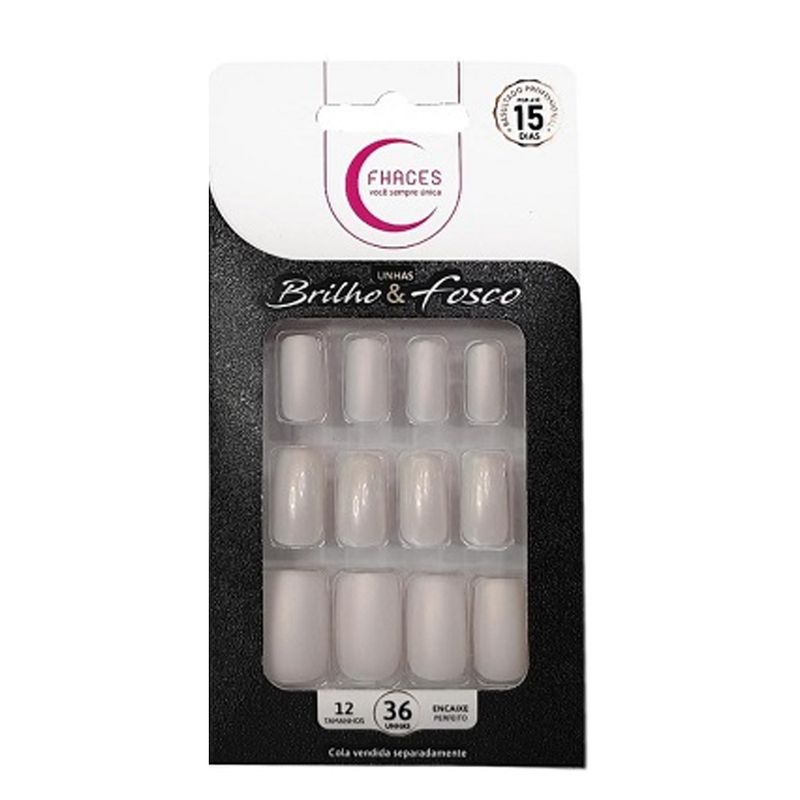 Unhas Postiças Fhaces Brilho E Fosco Pina Colada