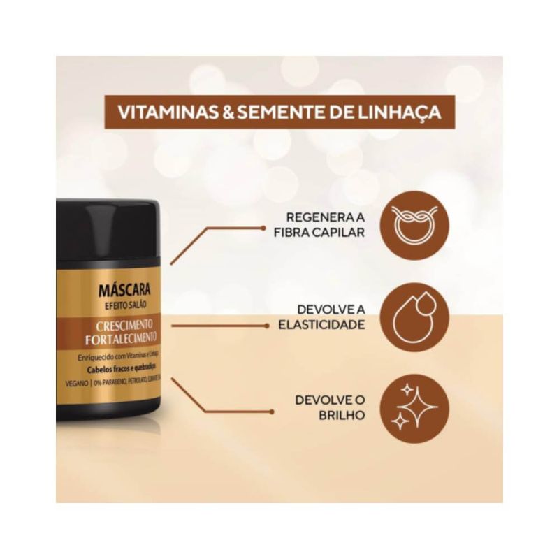 Mascara Capilar Eico 270g Efeito Salao Mandioca