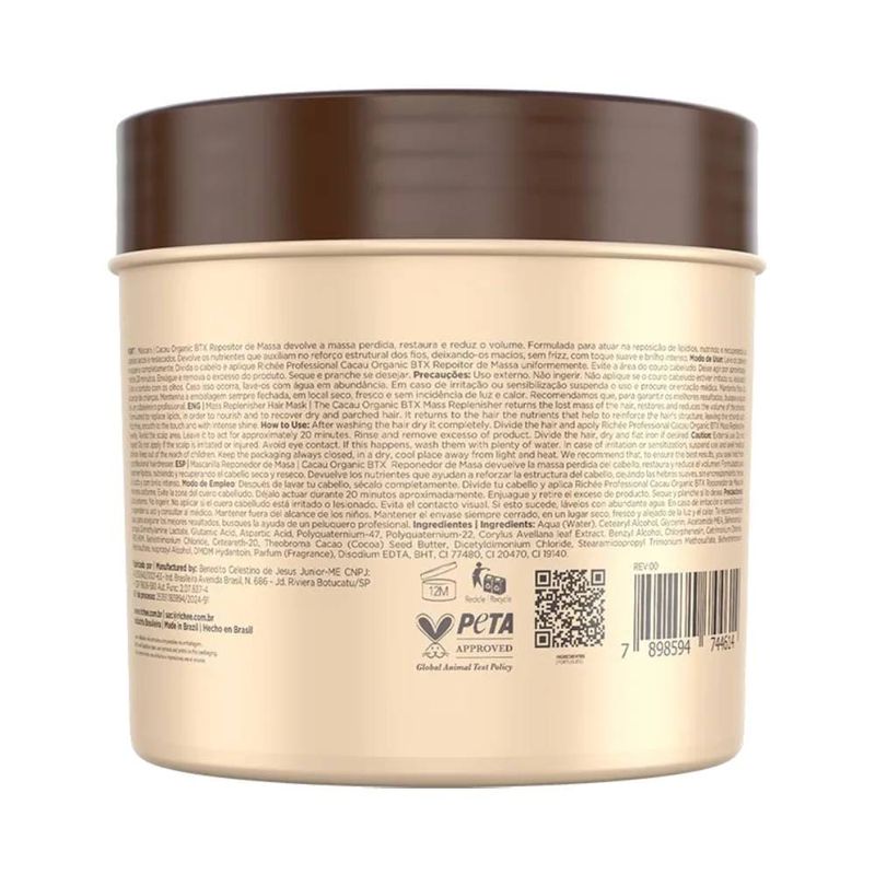 Botox Richee 500g Cacau Organic