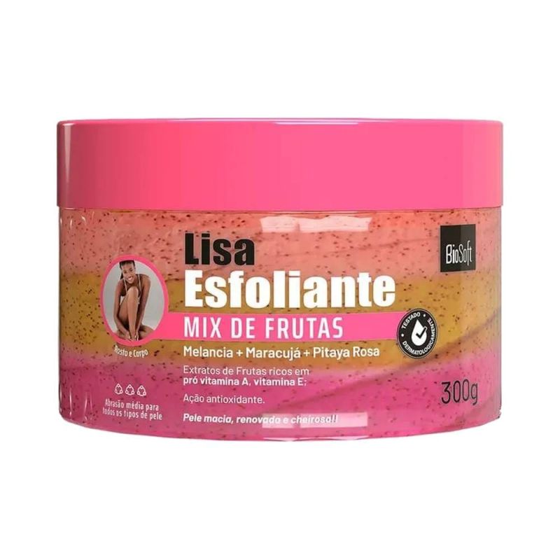 Esfoliante Corporal Biosoft 300g Mix De Frutas