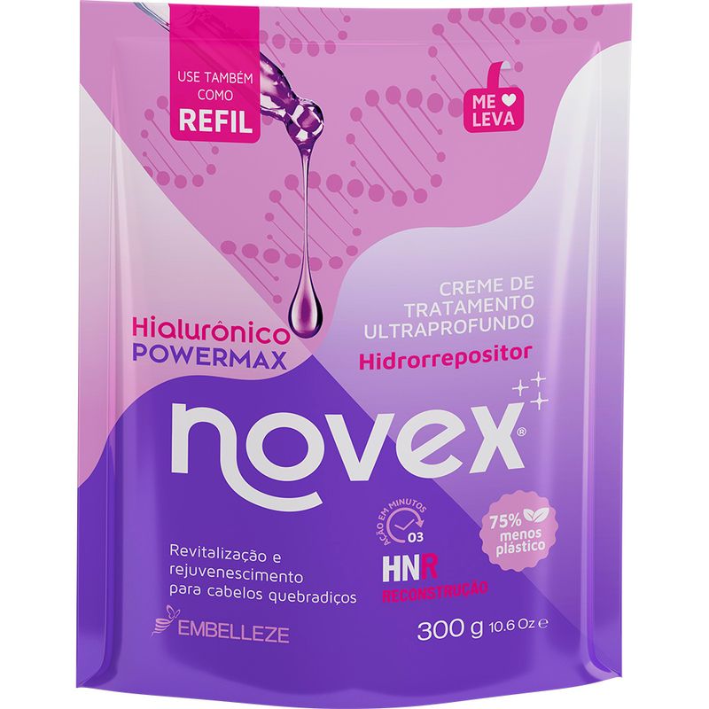 Creme Capilar Novex Refil 300g Harmon Cap.hialuronico