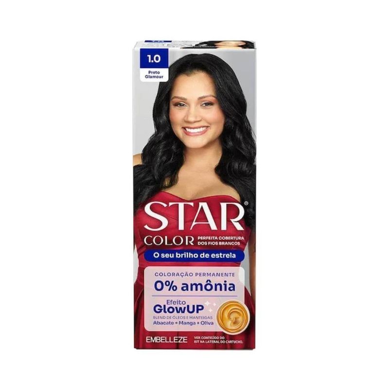 Tintura Star Color 158g 1.0 Preto Glamour