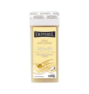 Cera Depilatoria Depimiel 100g Roll-on Choc.branco E Coc