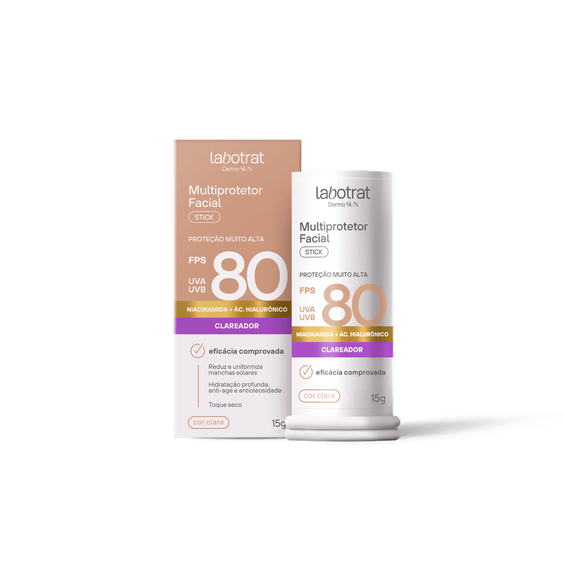 Protetor Solar Facial Labotrat Stick 15g Dermo Sun Beg.cl.fps80