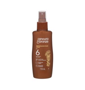 Spray Bronzeador Óleo Cenoura e Bronze FPS 6 110ml