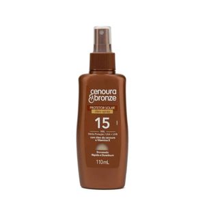 Spray Bronzeador Óleo Cenoura e Bronze FPS 15 110ml