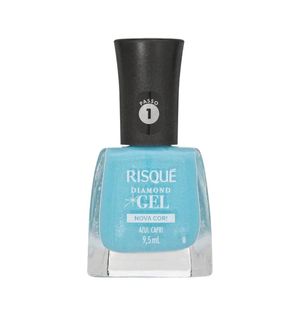 Esmalte Risqué Diamond Gel Nova Cor Azul Capri