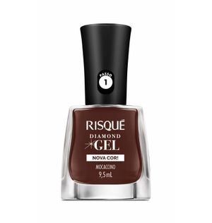 Esmalte Risqué Diamond Gel Nova Cor Mocaccino
