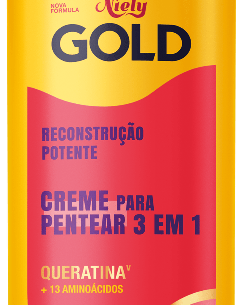 Creme De Pentear Niely Gold 500ml Rec.potente Queratina