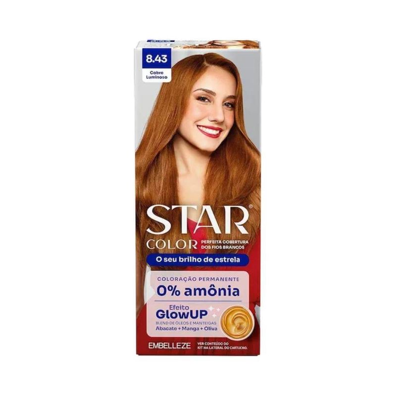 Tintura Star Color 158g 8.43 Cobre Luminoso