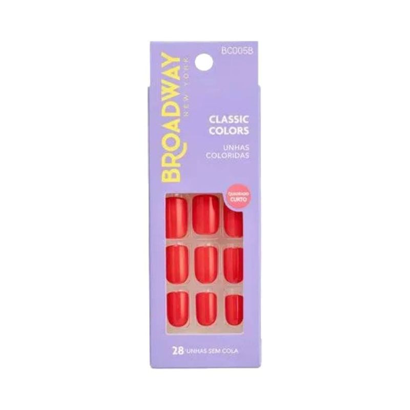 Unhas Postiças Broadway Quadrado Curto Vintage